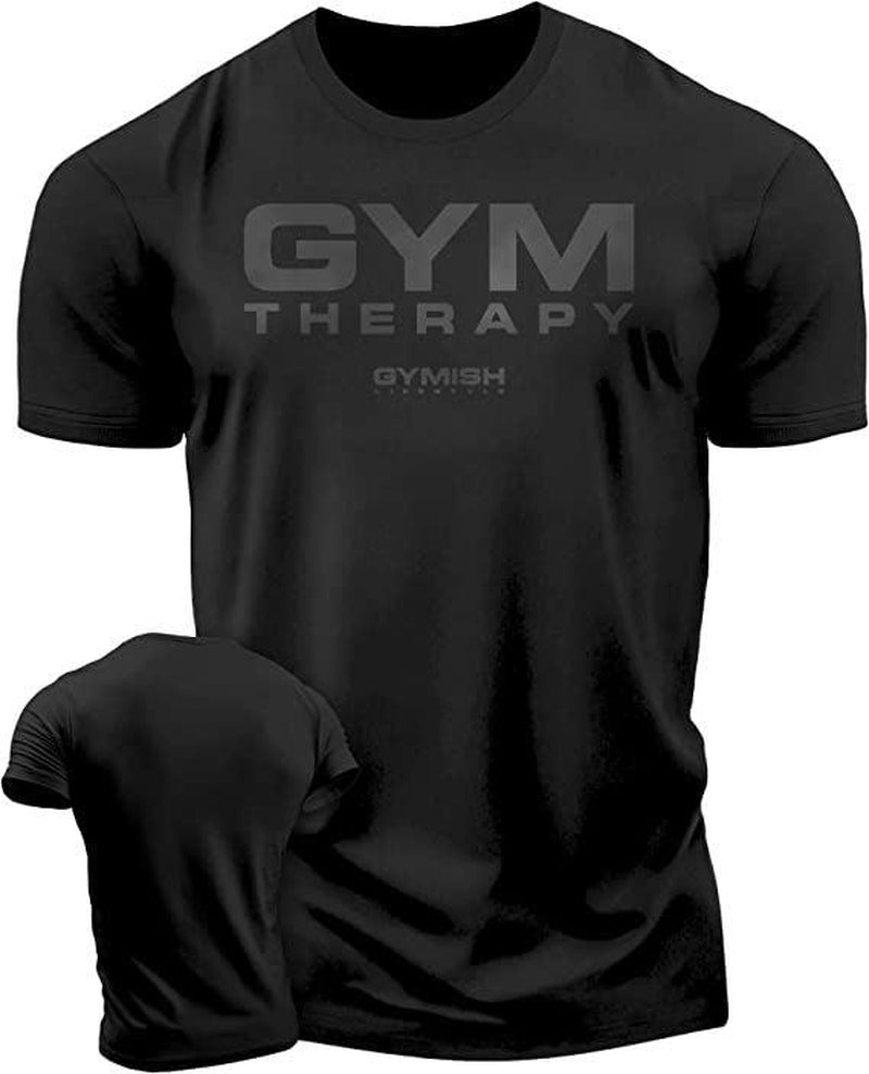 055. Gym Therapy Funny Motivational Workout Gym T-Shirt for Men