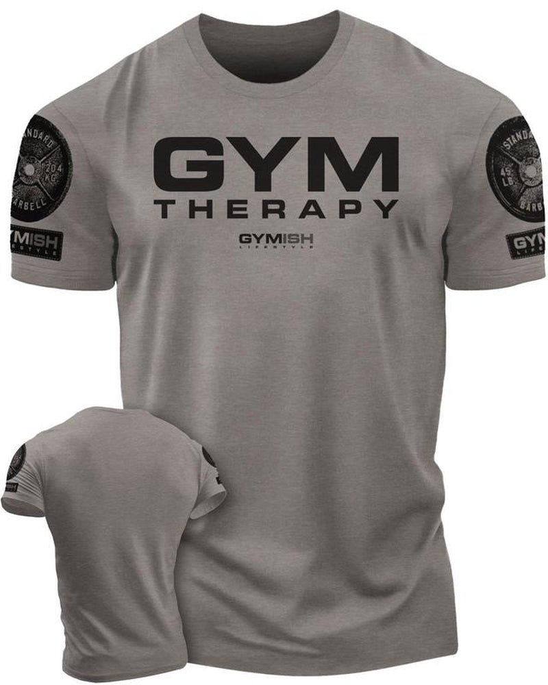 055. Gym Therapy Funny Motivational Workout Gym T-Shirt for Men