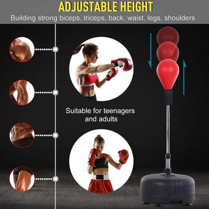 Premium Quality Speed Ball with Stand—Suitable for Teens and Adults, Height Adjustable—360° Bounce Design, Portable for Stress Relief and Fitness—Ideal for Bedrooms, Living Rooms, and Gardens