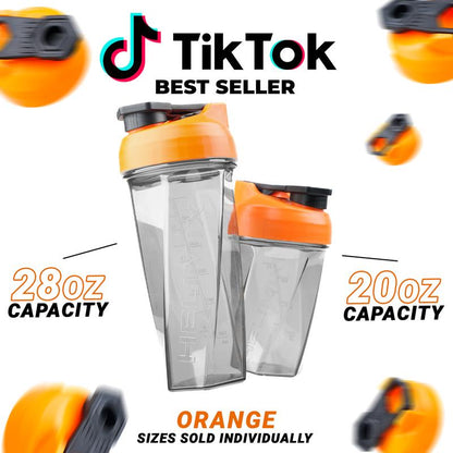 HELIMIX Blender Shaker Bottle Made in USA No Whisk Ball Needed